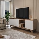 Ver imagem 2 de Rack para Tv até 75'' com 3 Portas 200cm John - Natural/branco