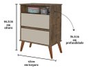 Ver imagem 3 de Mesa de Cabeceira Onix 2 Gavetas - Canela/Off White