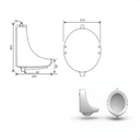 Ver imagem 7 de Mictório 46x31cm sem Mecanismo Branco - Primeira Linha Qualidade a