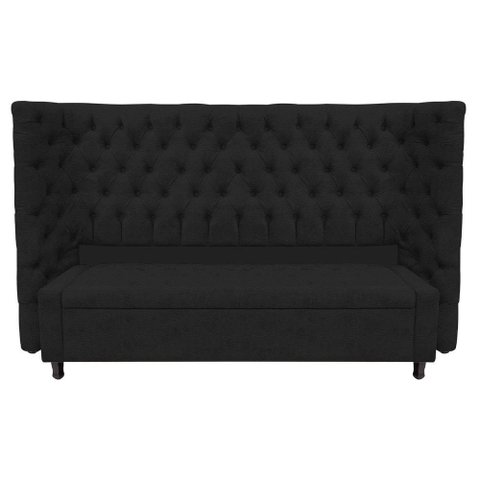 Kit Cabeceira e Calçadeira Baú King Everest P02 195cm para Cama Box Corano - Doce Sonho Móveis