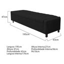 Ver imagem 3 de Kit Cabeceira e Calçadeira Baú King Everest P02 195cm para Cama Box Corano - Doce Sonho Móveis