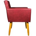 Ver imagem 4 de Kit 6 Poltronas Decorativa para Sala Recepção Consultório Nina Corino Cores Pé Palito 30 Cm Castanho