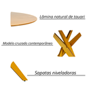 Ver imagem 5 de Mesa de Jantar Redonda Madeira Maciça 4 Lugares 120cm Lisboa Marrom/Nozes