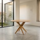 Ver imagem 1 de Mesa de Jantar Redonda Madeira Maciça 4 Lugares 120cm Lisboa