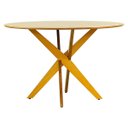 Ver imagem 6 de Mesa de Jantar Redonda Madeira Maciça 4 Lugares 120cm Lisboa Marrom/Nozes
