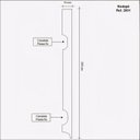 Ver imagem 2 de Rodapé MDF Liso 20CMX2,40m 2001 Moldufama Kit 48m