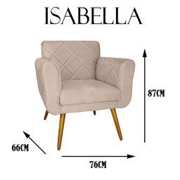 Conjunto Namoradeira e 2 Poltrona Isabella Sala de Estar Suede Rosa - DL DECOR - 2