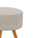 Ver imagem 2 de Puf Puff Para Sala Pé Palito Várias Cores 50 Cm Linho Cor:Linho Cinza Claro