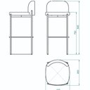 Ver imagem 3 de Banqueta Estofada Alta Brisa com Encosto e Apoio Pés Flora