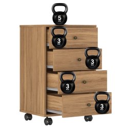 Gaveteiro Cômoda Mesa de Cabeceira 4g Presence - Nanda Decor:amendola Touch - 6