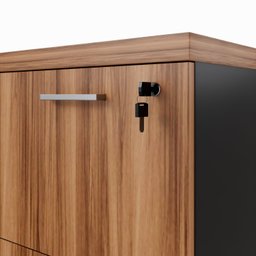 Armário Escritório Baixo Arquivo 1 Porta 3 Gavetas Credenza Espresso Móveis - 4