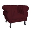 Ver imagem 3 de Poltrona Decorativa Sala Recepção Maya Suede Bordo LM DECOR