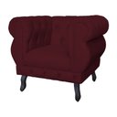 Ver imagem 4 de Poltrona Decorativa Sala Recepção Maya Suede Bordo LM DECOR