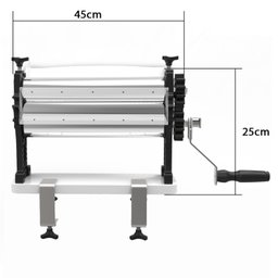Cilindro Manual de Massas Cromado 400x57mm com Raspador Saro - 3