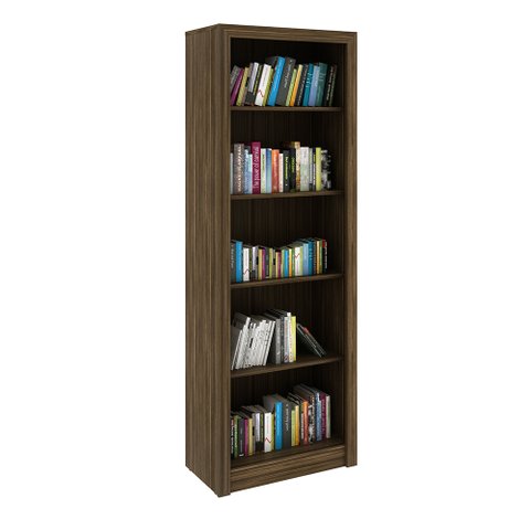 Armário Estante Alto para Escritório Home Office ME4104 MDP Nogal - Gran Belo