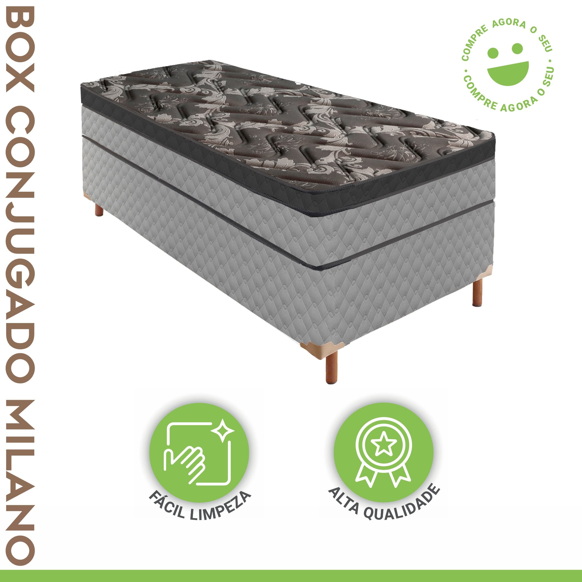 Box Conjugado Solteiro Milano 48Cmx88Cm188Cm - 7