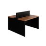Mesa Estação de Trabalho Dupla com Painel Divisor Espresso Móveis - 4