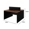 Mesa Estação de Trabalho Dupla com Painel Divisor Espresso Móveis - 3