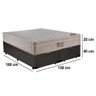 Cama Box Baú Casal Bipartido Sintético + Colchão Ortobom Airtech Molas Ensacadas 65x138x188 Marrom - 2