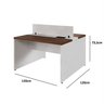 Mesa Estação de Trabalho Dupla com Painel Divisor Espresso Móveis - 3