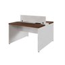 Mesa Estação de Trabalho Dupla com Painel Divisor Espresso Móveis - 1