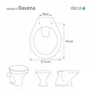 Ver imagem 3 de Assento Sanitário Para Ravena Deca E Lixeira Decorados Creme