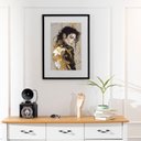 Ver imagem 1 de Quadro Michael Jackson Flores - 60x48cm:moldura Preta