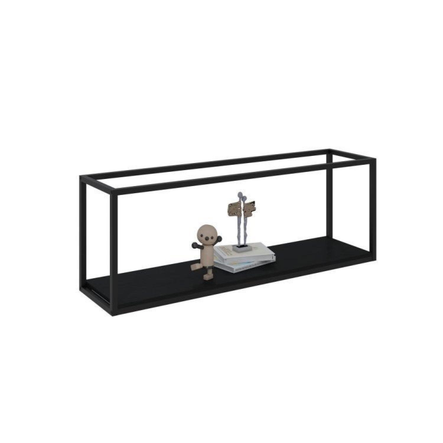 Conjunto Rack para TV até 50 Polegadas 1 Nicho Aéreo 1 Estante Estilo Industrial Active Yescasa - 9