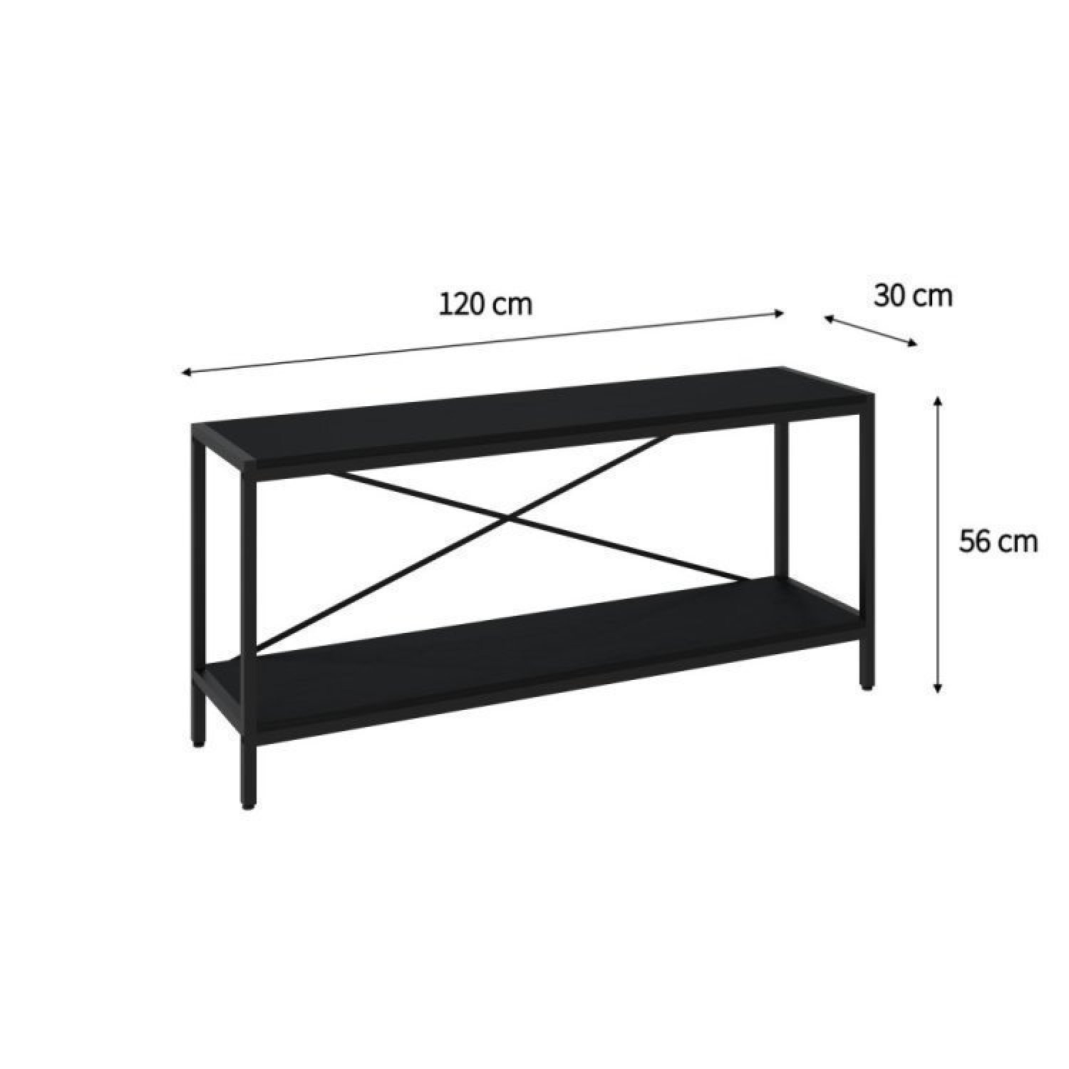 Conjunto Rack para TV até 50 Polegadas 1 Nicho Aéreo 1 Estante Estilo Industrial Active Yescasa - 5