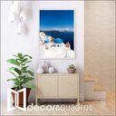 Ver imagem 1 de Quadro Ilha De Santorini 60x90 Cm Adesivo Fotográfico