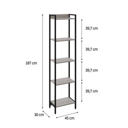 Estante para TV até 50 Polegadas 1 Nicho Aéreo 1 Estante Estilo Industrial Active Yescasa - 17