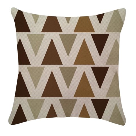 Capa de Almofada Triângulos Bege 43cm