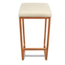 Ver imagem 4 de Banqueta Alta para Cozinha Industrial Kit 3 Nick Bronze e Sintético d03 - D’Rossi