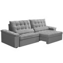 Ver imagem 1 de Sofá Retrátil Reclinável para Sala 4 Lugares 290cm Maresi F04 Veludo Cinza Claro - Lyam Decor