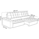 Ver imagem 4 de Sofá Retrátil Reclinável para Sala 4 Lugares 290cm Maresi F04 Veludo Cinza Claro - Lyam Decor