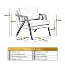Ver imagem 2 de Poltrona Mona Luxo Base em Madeira Maciça Castellar Móbile Terracota
