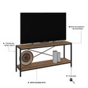 Ver imagem 4 de Estante para TV até 50 Polegadas 1 Nicho Aéreo 1 Estante Estilo Industrial Active Yescasa Marrom