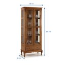 Ver imagem 5 de Cristaleira Madeira Maciça 2 Portas 1 Gaveta Pés Luis Xv 60303 Linz Móveis - Imbuia Glazer