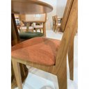 Ver imagem 2 de Cadeira para Sala de Jantar Kit 2 Tela Sintética MDF Assento Tecido Bouclé e Linho Freijó com