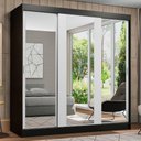 Ver imagem 2 de Guarda-roupa Casal Madesa Reno 3 Portas de Correr de Espelho