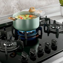 Fogão de Embutir U Top 5 Bocas com Mesa de Vidro Atlas - 6 Fogão de Embutir U Top 5 Bocas com Mesa de Vidro Atlas - 6