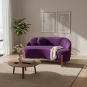 Ver imagem 1 de Namoradeira Sofá Feijão Moscou 130cm Orgânica Veludo Roxo
