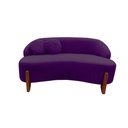 Ver imagem 3 de Namoradeira Sofá Feijão Moscou 130cm Orgânica Veludo Roxo