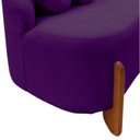 Ver imagem 7 de Namoradeira Sofá Feijão Moscou 130cm Orgânica Veludo Roxo