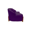 Ver imagem 5 de Namoradeira Sofá Feijão Moscou 130cm Orgânica Veludo Roxo