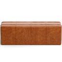 Ver imagem 6 de Kit Cabeceira Cama Box Queen 160cm com Calçadeira Roma W01 Couríssimo Camel - Lyam