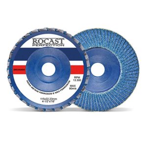 Disco de Lixa "flap" Zirconado - Med. 180x22mm - Gr40 -5pçs