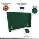 Ver imagem 3 de Cabeceira Design para Cama Casal Torres Pés em Madeira Veludo Verde G91 - Gran Belo