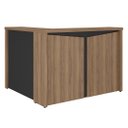 Ver imagem 1 de Balcão de Atendimento Recepção 135cm Corp A06 Nogal/preto - Mpozenato