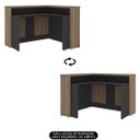 Ver imagem 5 de Balcão de Atendimento Recepção 135cm Corp A06 Nogal/preto - Mpozenato